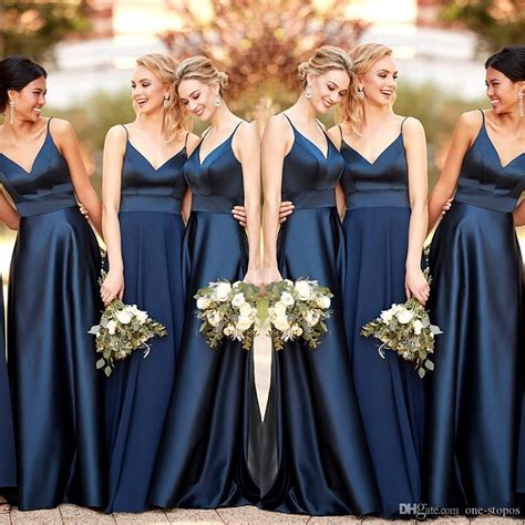 navy blue long dress for wedding